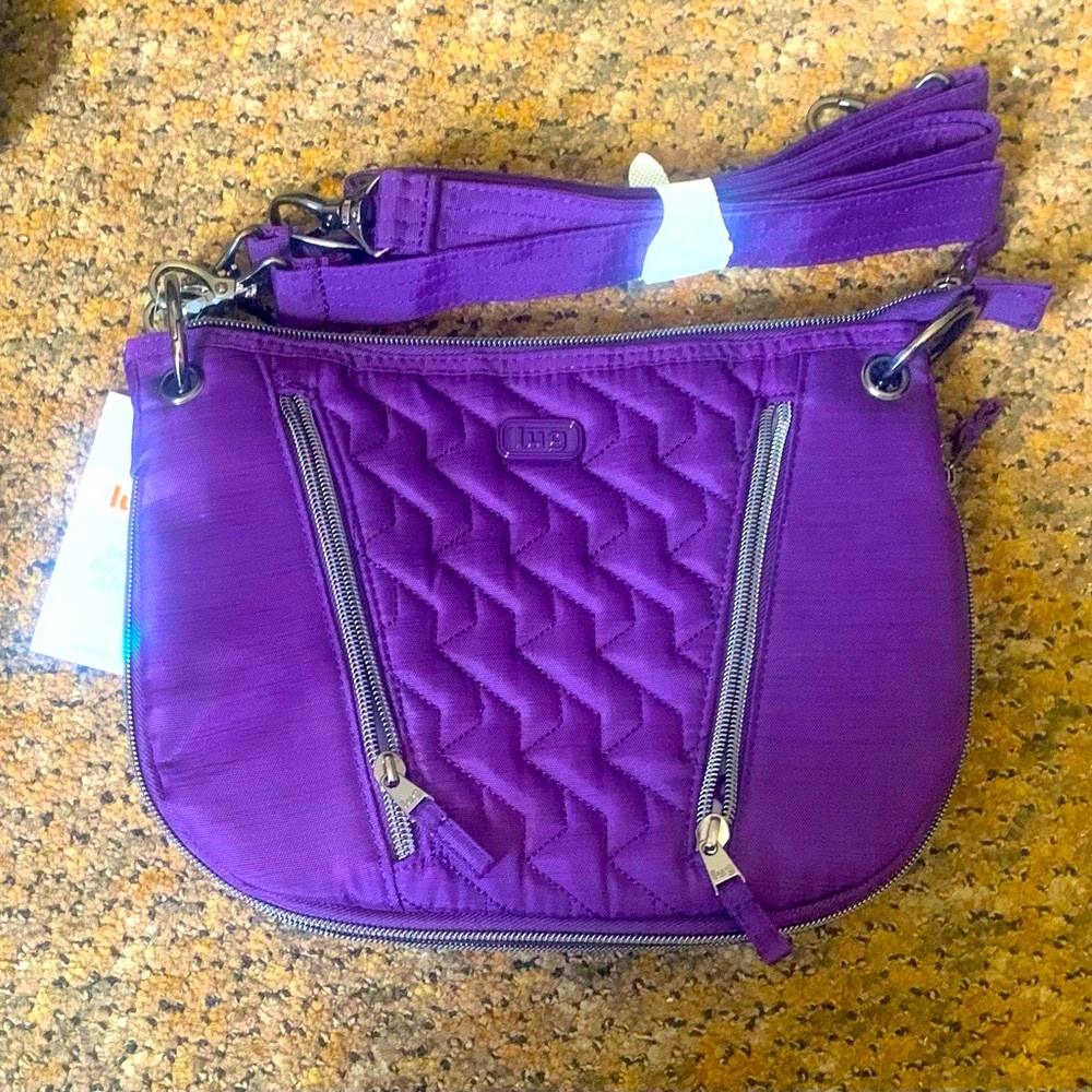 Lug Convertible Crossbody Bag.  Style Swivel in Concord Purple NWT